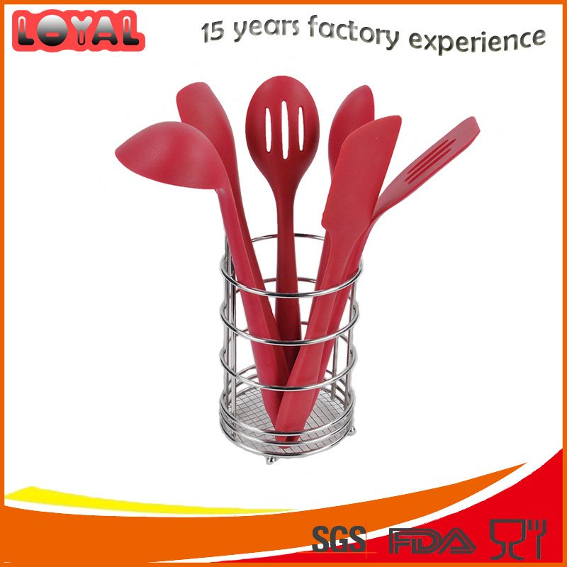 6 pieces silicone kitchen utensil set