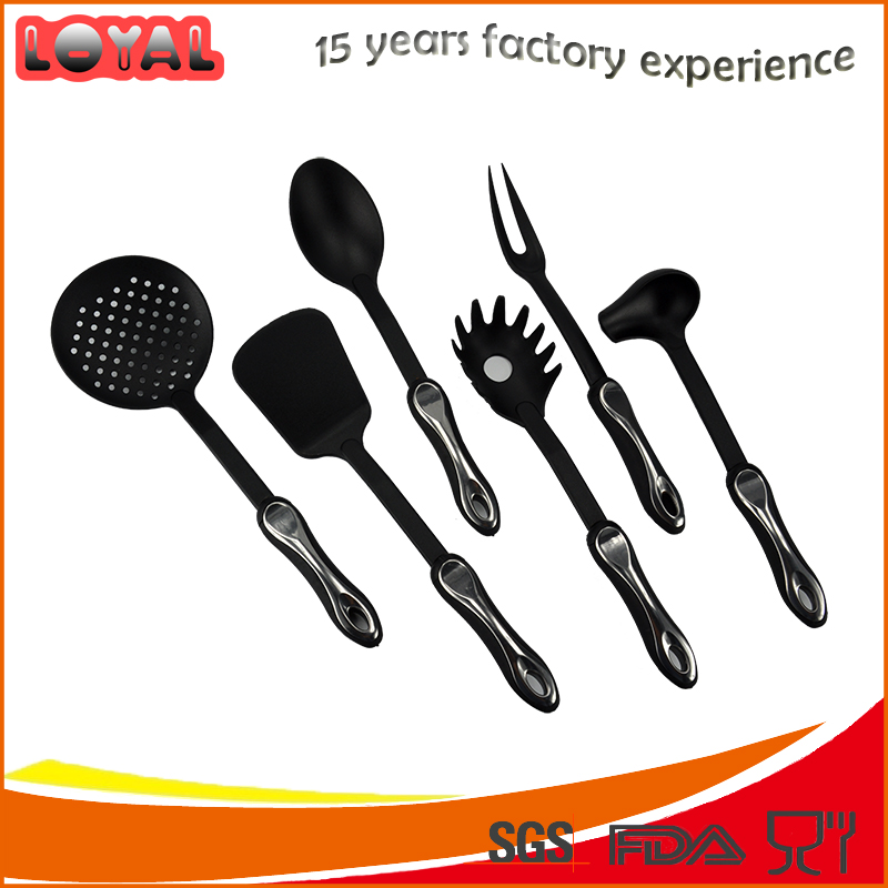 heat-resistant set of 6pcs nylon cooking utensils