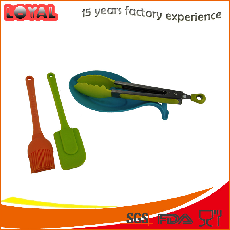 4 pieces silicone BBQ tools grill set