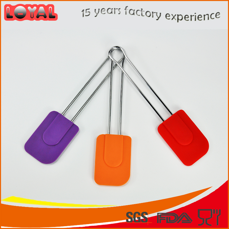 Colorful silicone spatula with ss handle
