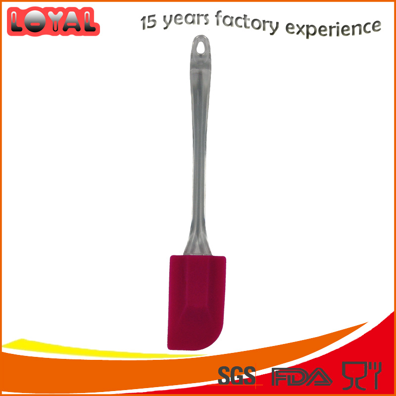 Non-stick silicone spatula with plastic handle