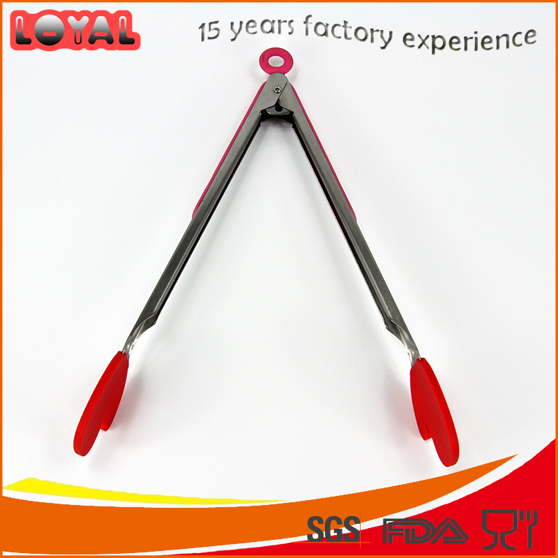 Creative design silicone food tongs