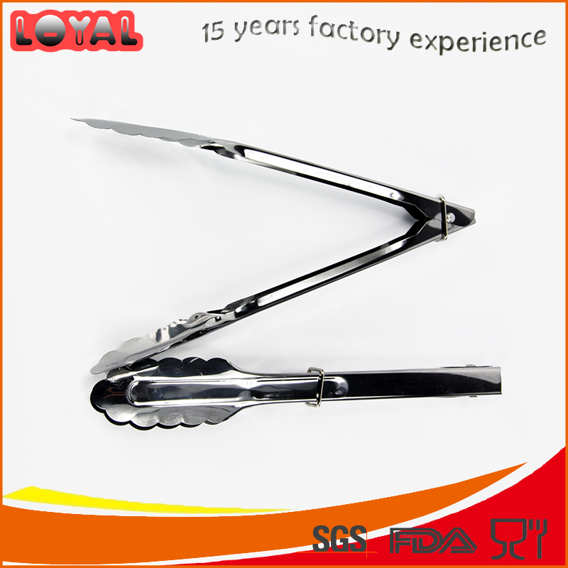 Simple mini stainless steel food tongs