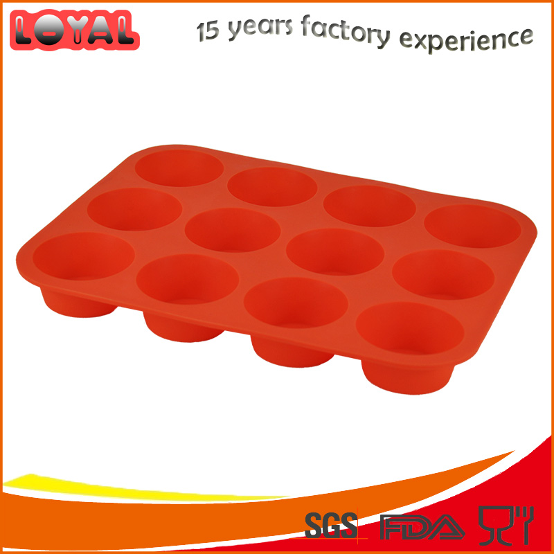 Safety 12 holes silicone cupcake baking mould