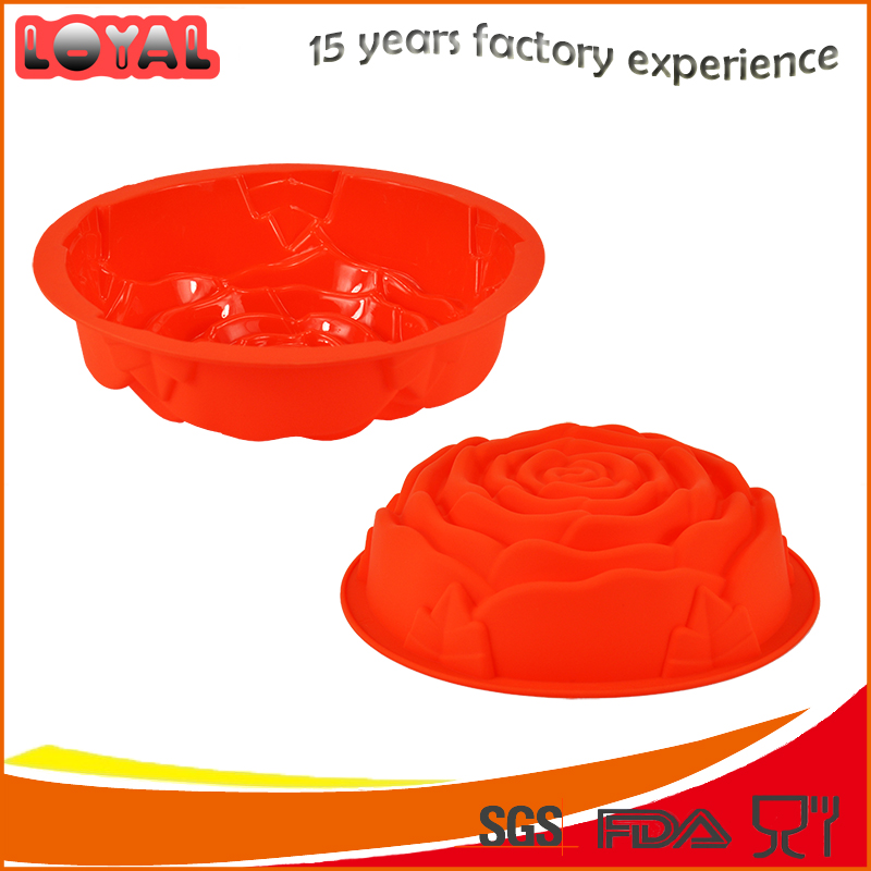 Birthday party decorations rose shaped silicone cake mould