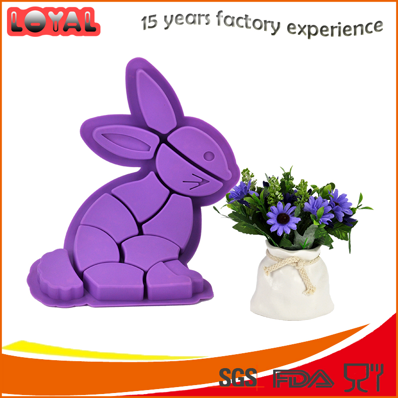 12 cavities animal shaped silicone cake mould