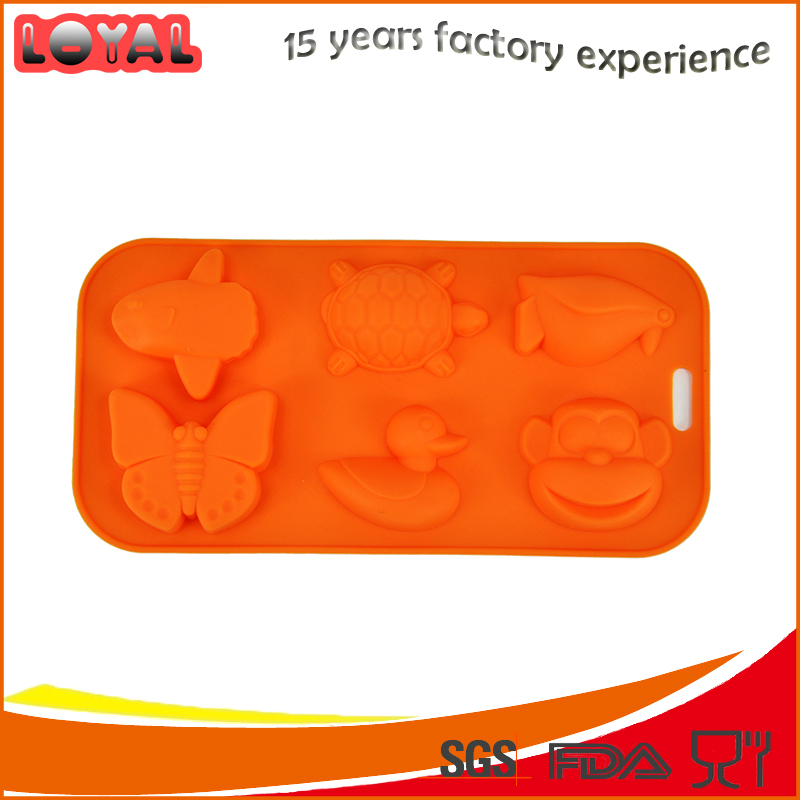 Novelty design different animal shaped silicone chocolate mold candy mold