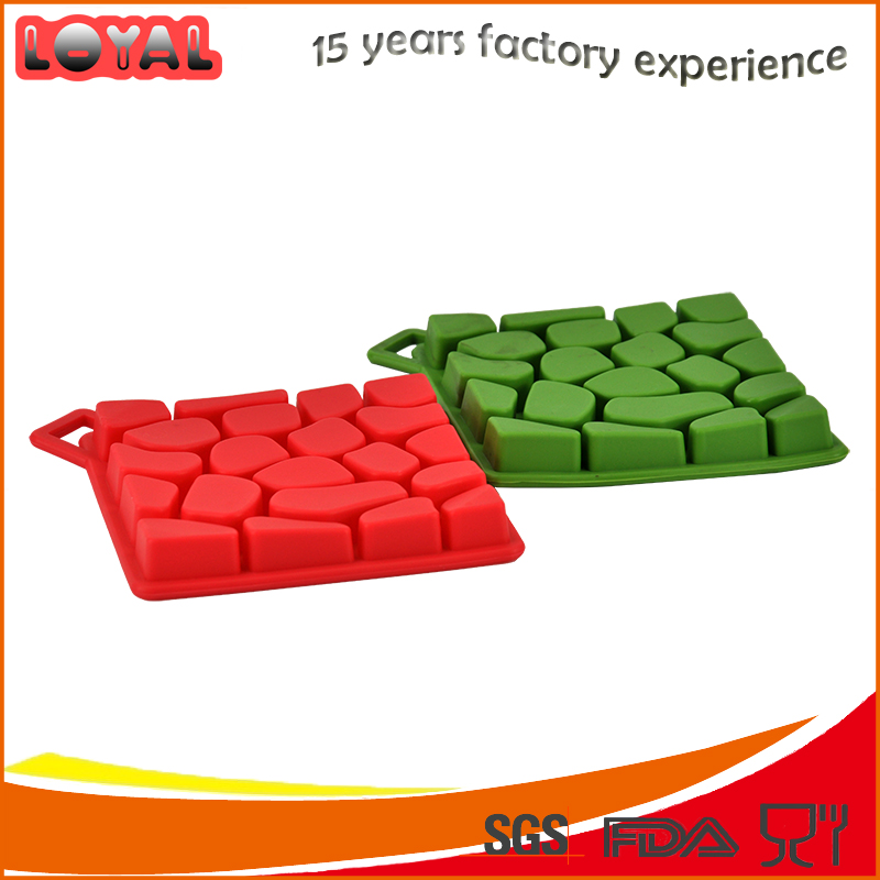 Irregular shape colorful silicone ice cube tray chocolate mold