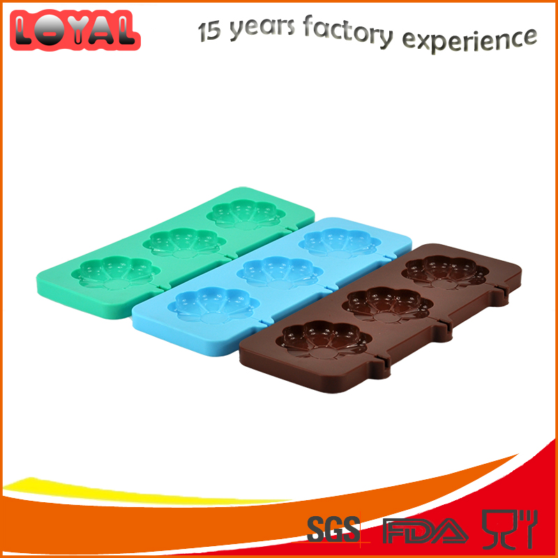 Baking tool flower shaped silicone lollipop mold popsicle mold