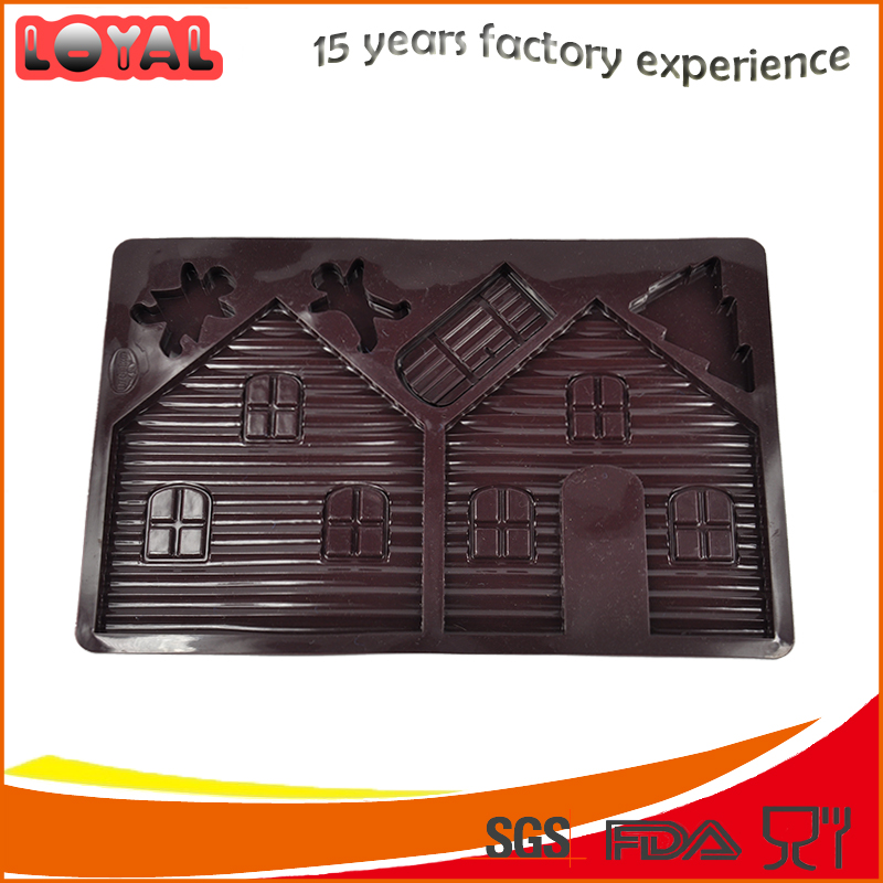 Funny building house and minifigure silicone chocolate mold