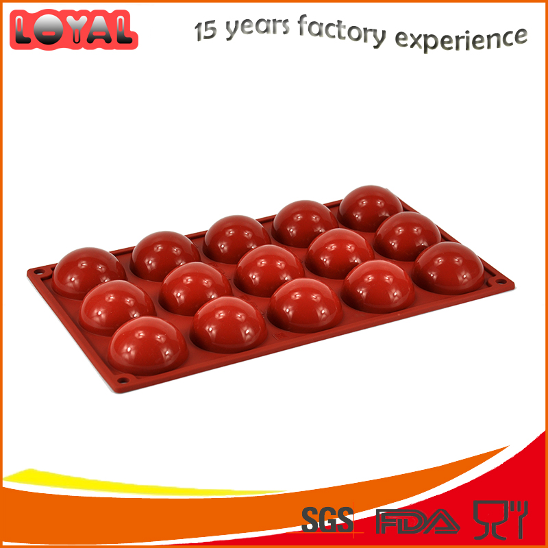 Easy clean half ball shaped silicone pudding jelly mold