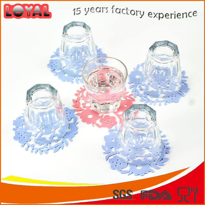 Skidproof hollowed-out silicone coaster decoration placemat 