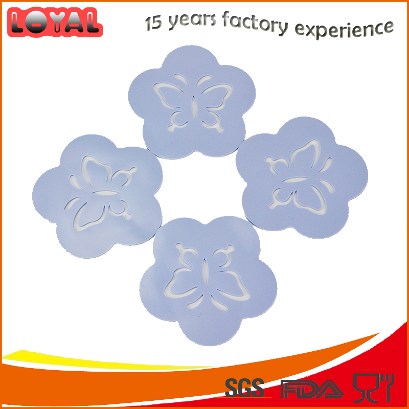 Heat resistant flower shaped silicone coaster tea cup drying mat