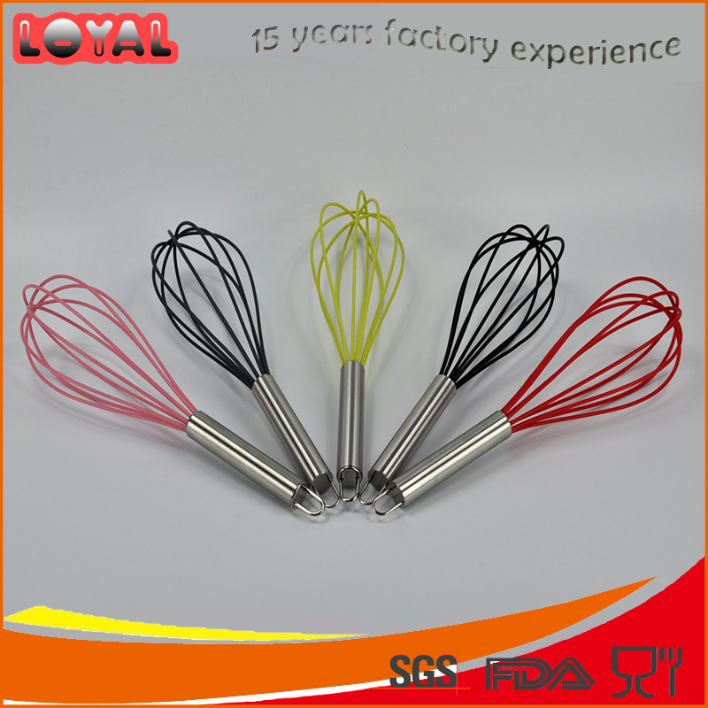 Baking tool colorful silicone eggbeater balloon whisk 