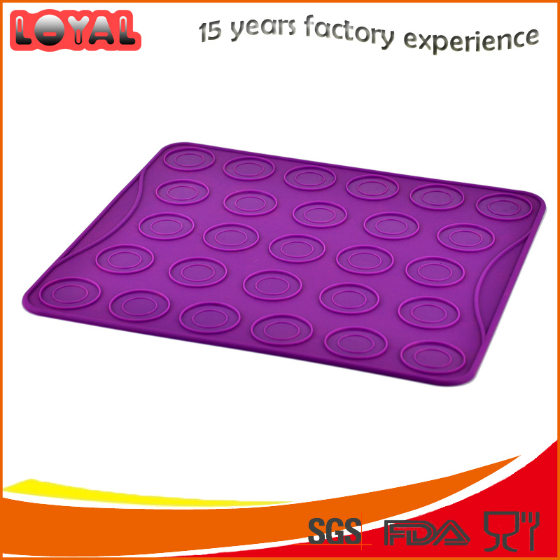 Round shaped silicone baking mat macaroon dessert mold