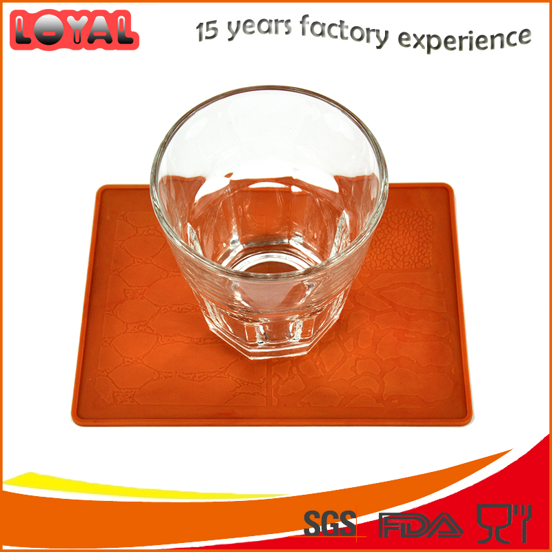 Square silicone cup mat silicone coaster