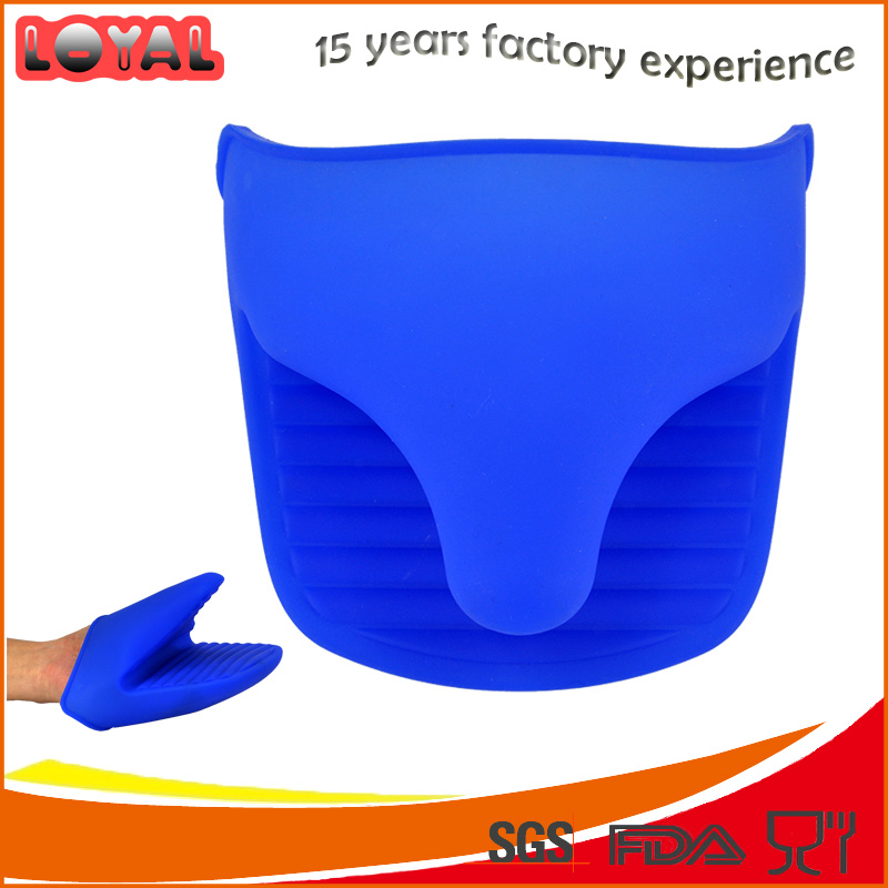 Anti-slip flexible silicone kitchen glove finger pot holder